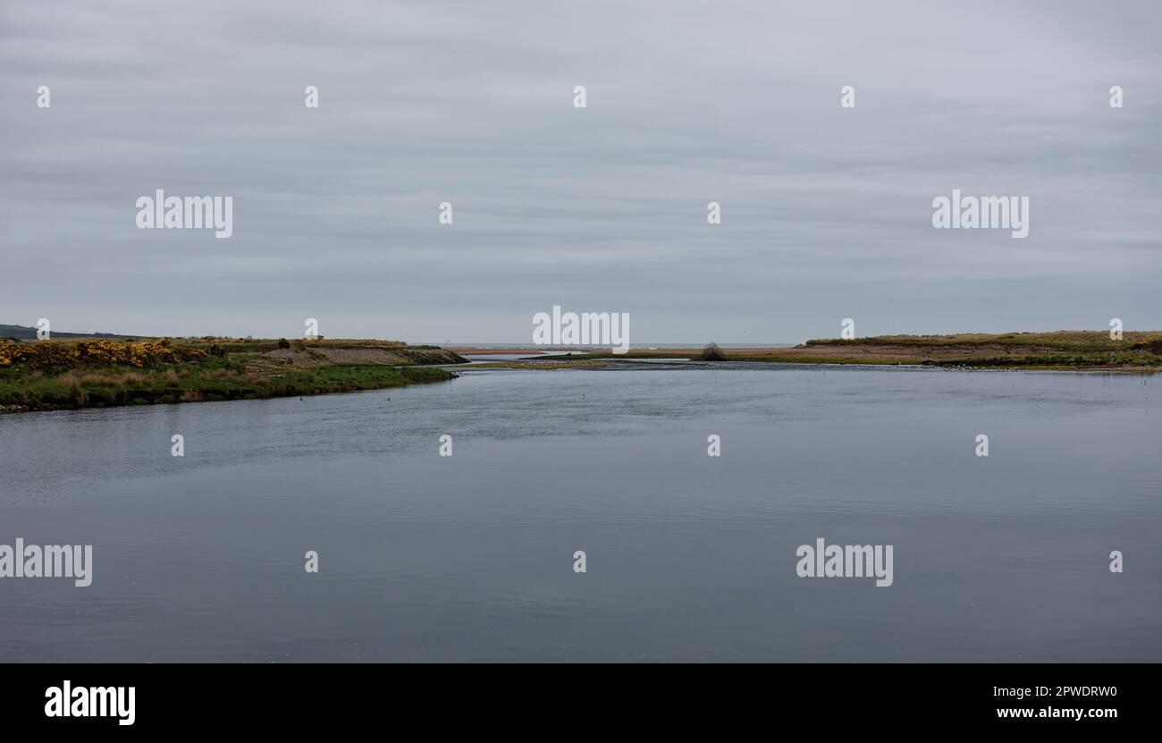 The Wide mouth of the River North Esk with the Tide out and calm water