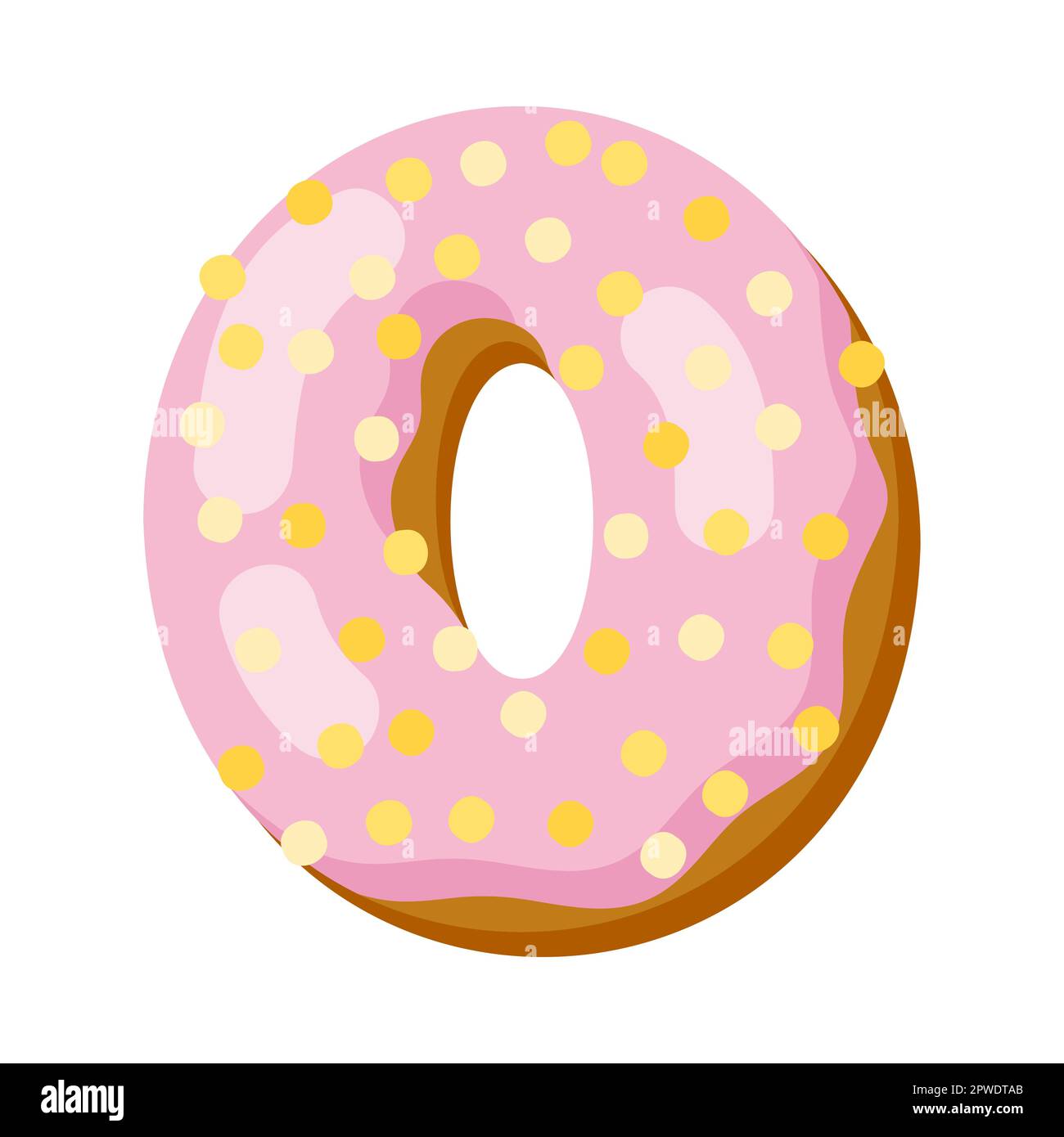 Letter o in donut font vector illustration Stock Vector Image & Art - Alamy