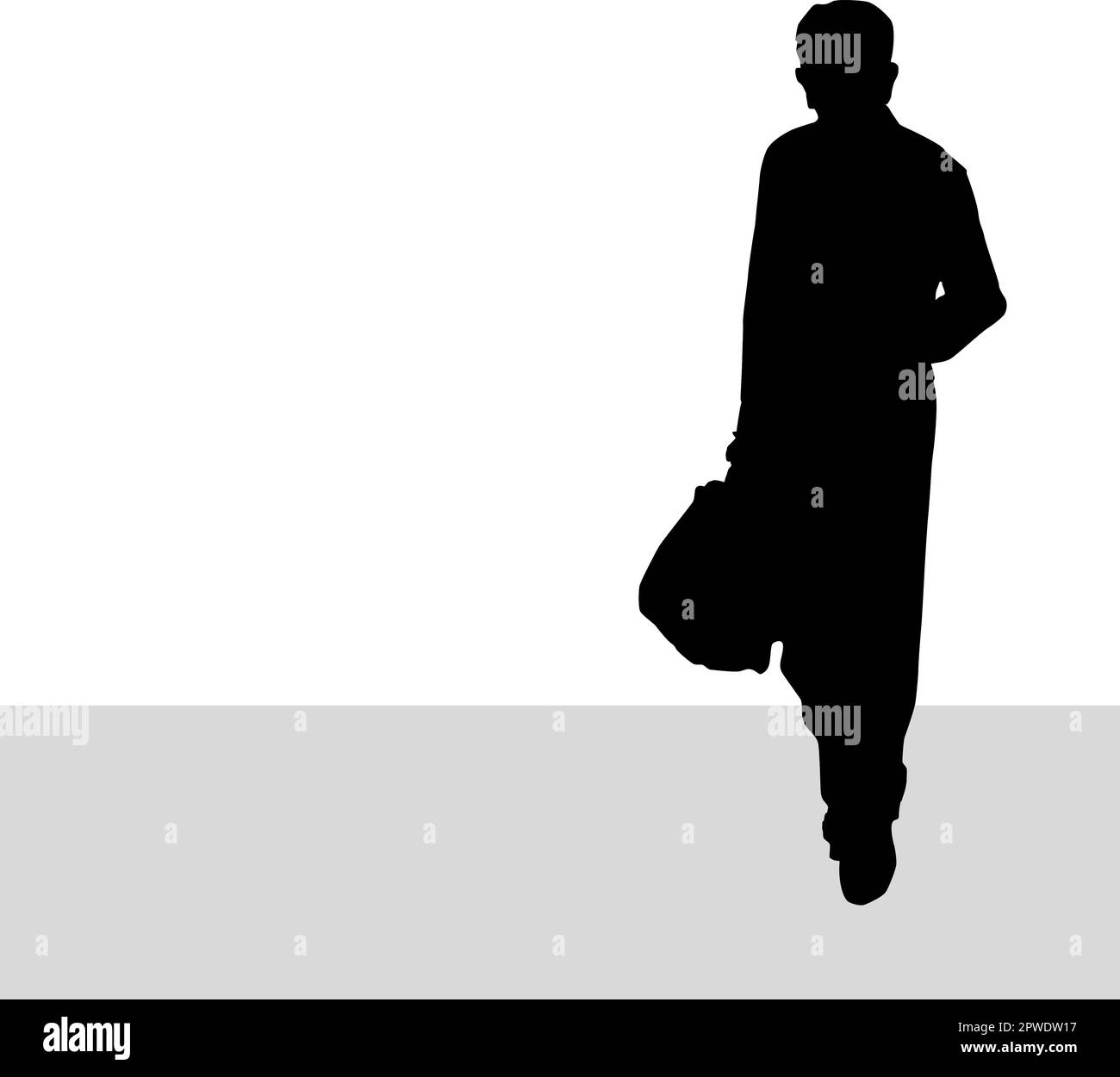 Vector executive man walking with briefcase Stock Vector Image & Art ...