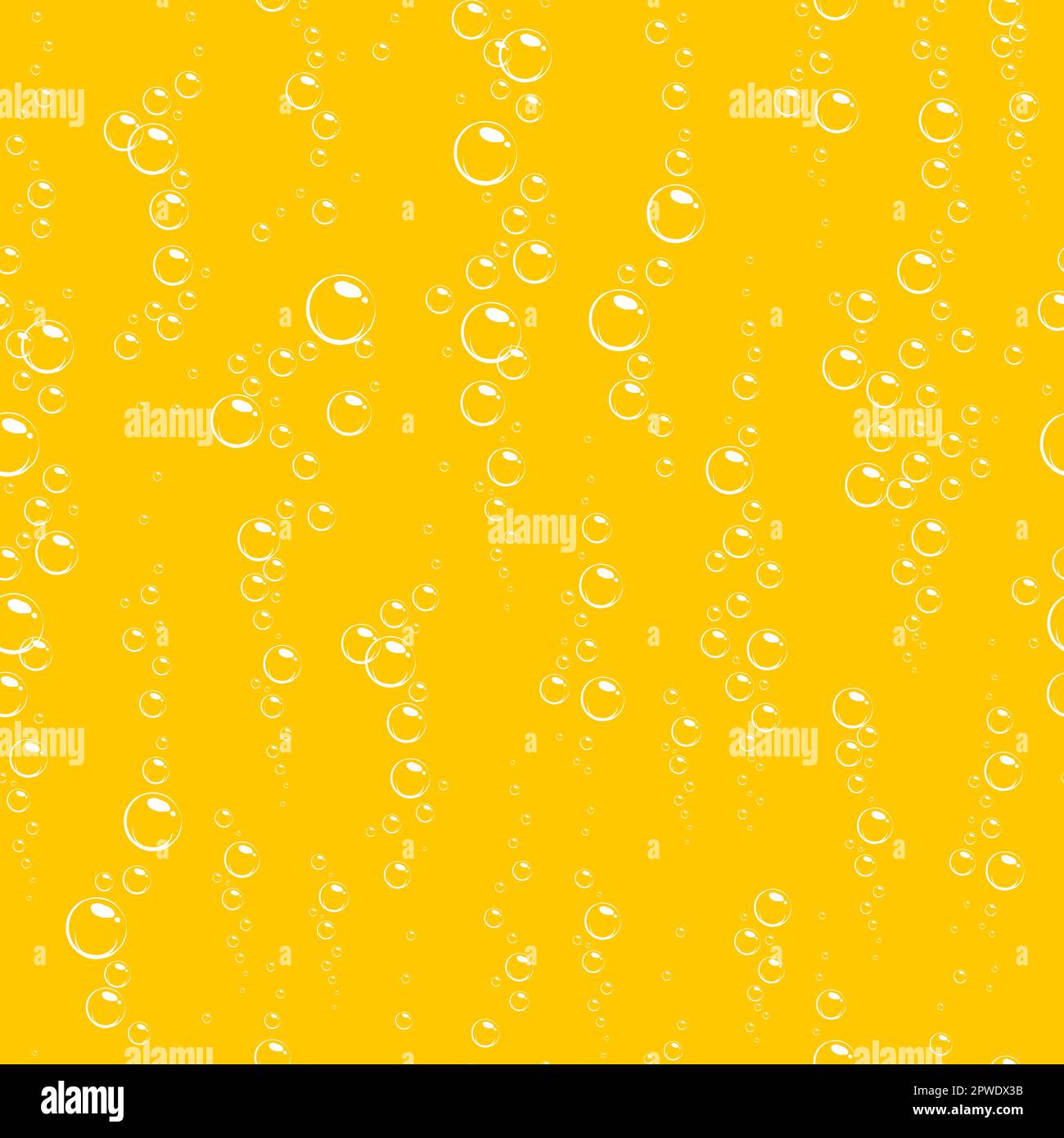 Beer bubbles seamless pattern. Alcohol drink and fizzy soda water