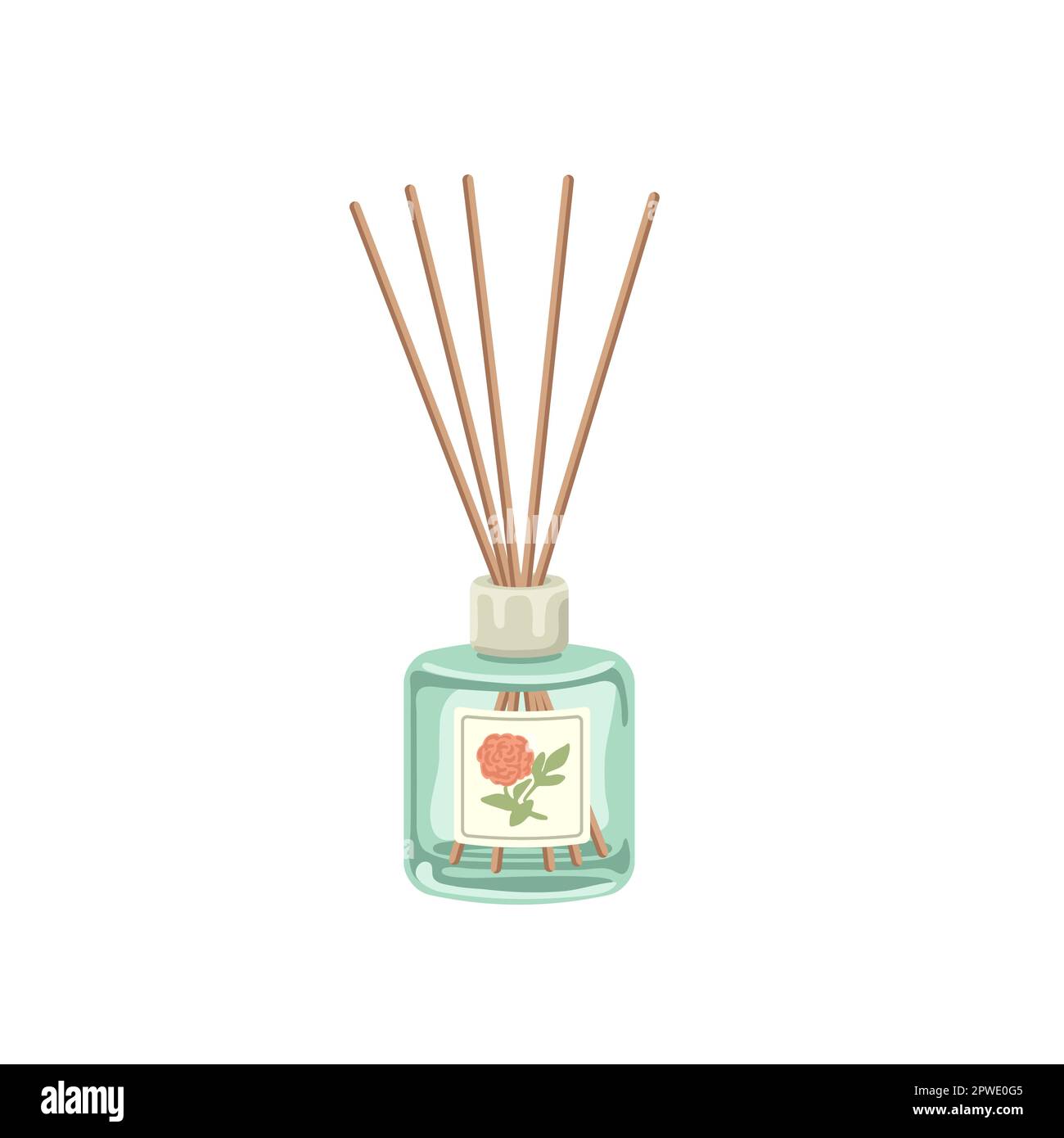 Incense sticks in jar for house vector illustration Stock Vector Image