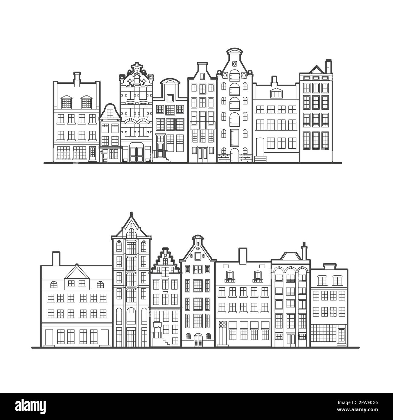 Canal and the typical building facades Stock Vector Images Alamy