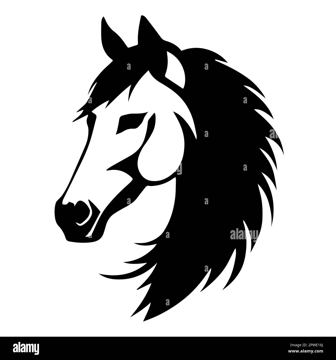 Horse head isolated on white background. Vector illustration for your ...