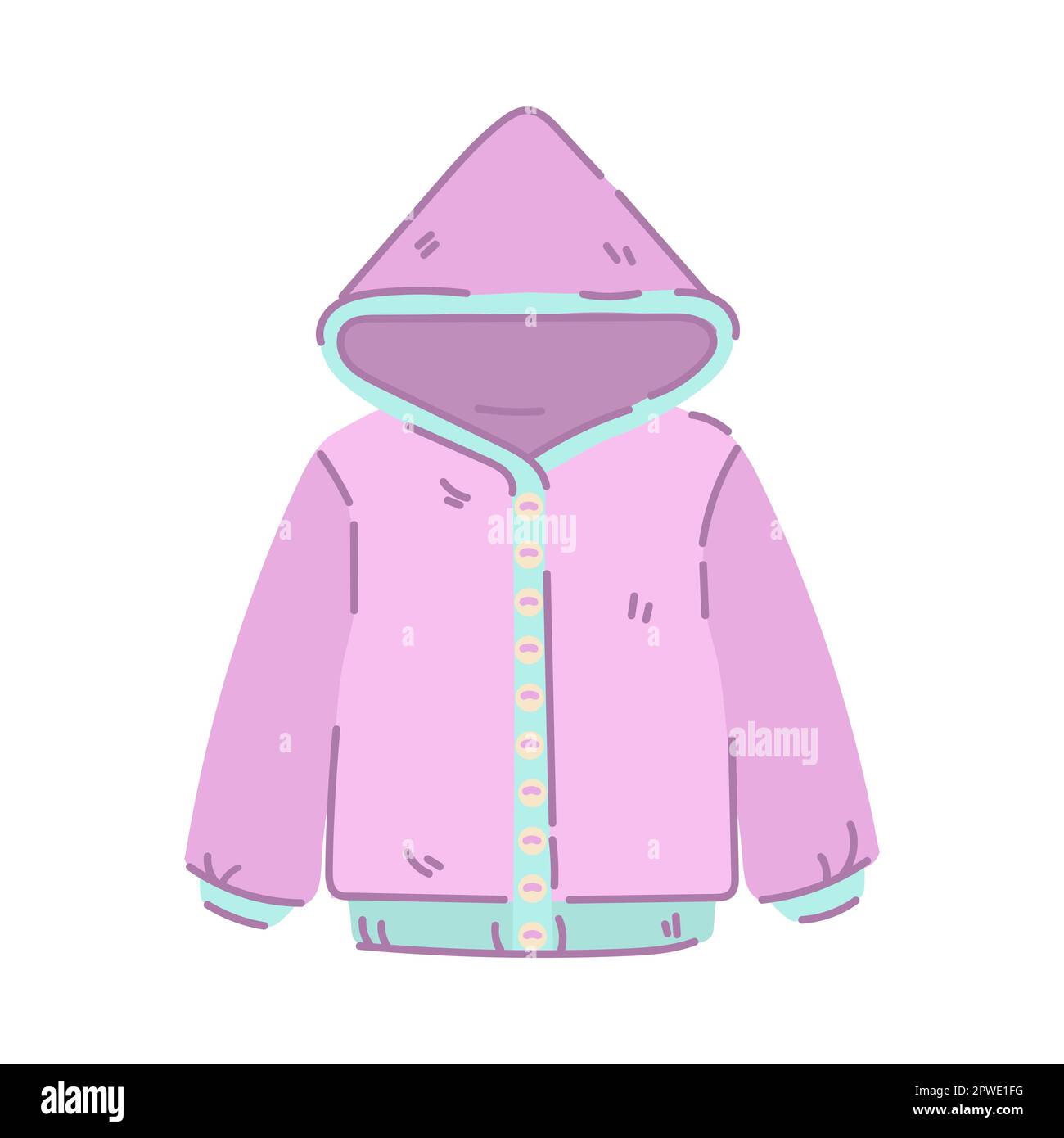 Pink and blue kid jacket cartoon illustration Stock Vector Image & Art ...
