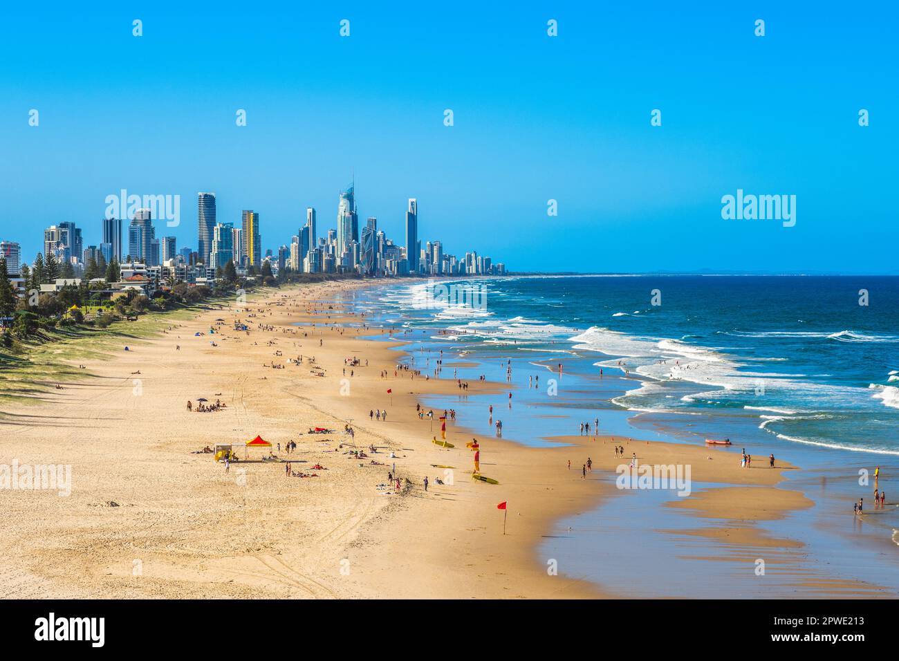 scenery of surfing paradise, gold coast, in brisbane Stock Photo
