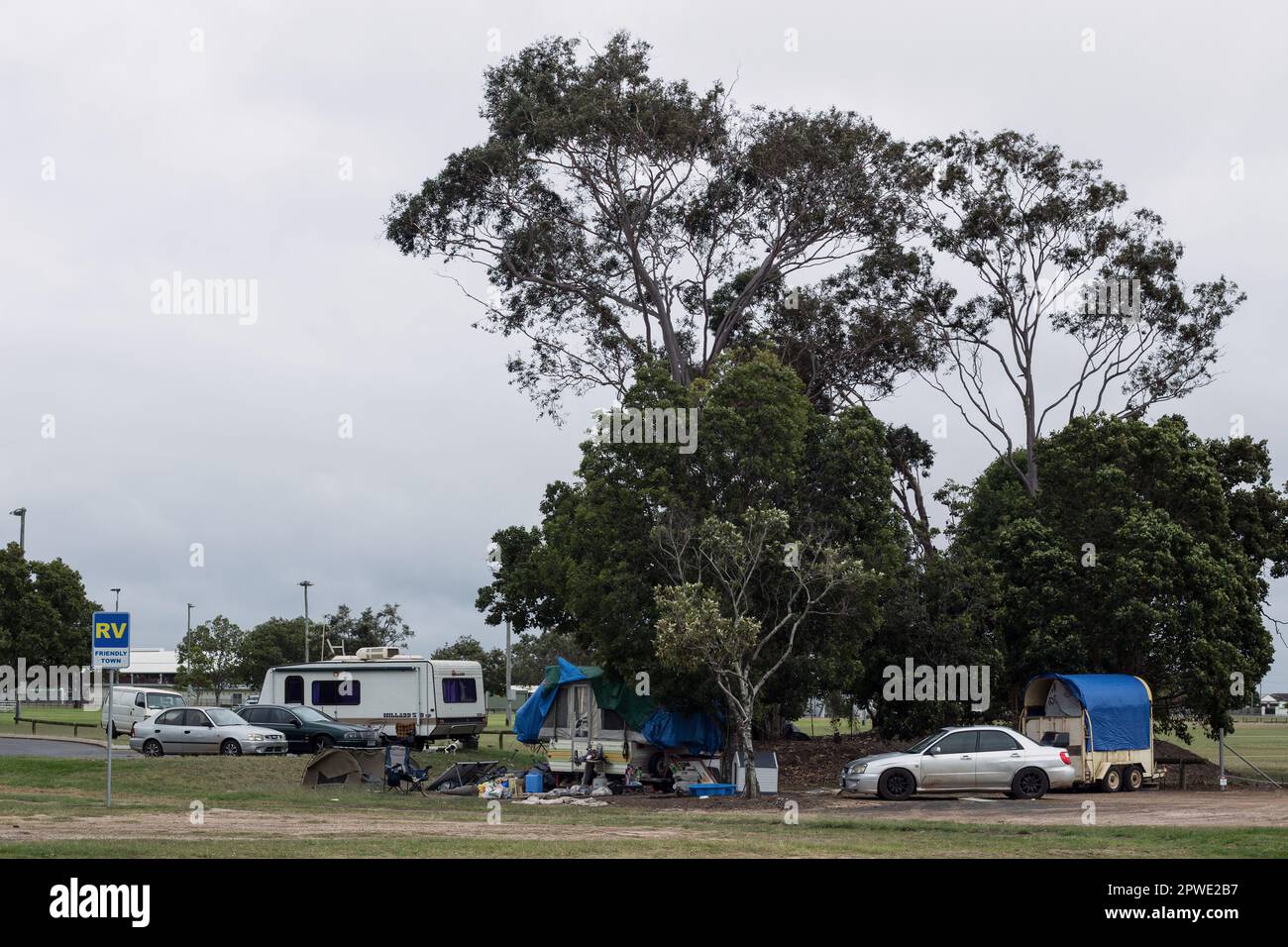 Bundaberg, Queensland, Australia. October 10th 2022. Campsite of