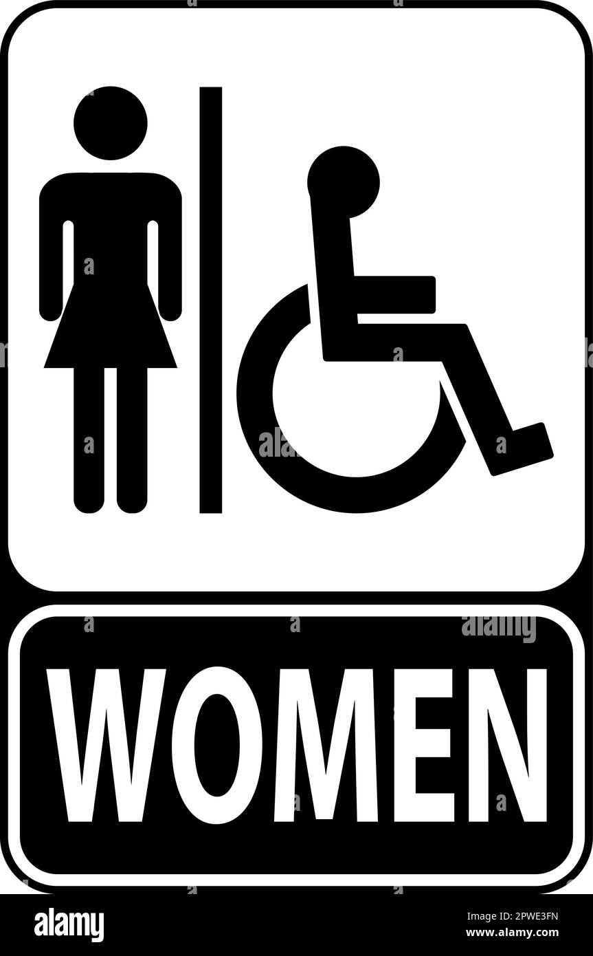 Symbol Bathroom Sign Restroom With Woman Sign Stock Vector Image & Art