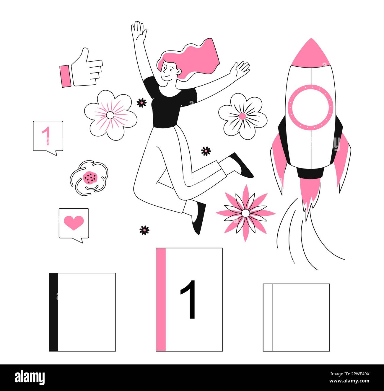 Personal growth concept Stock Vector