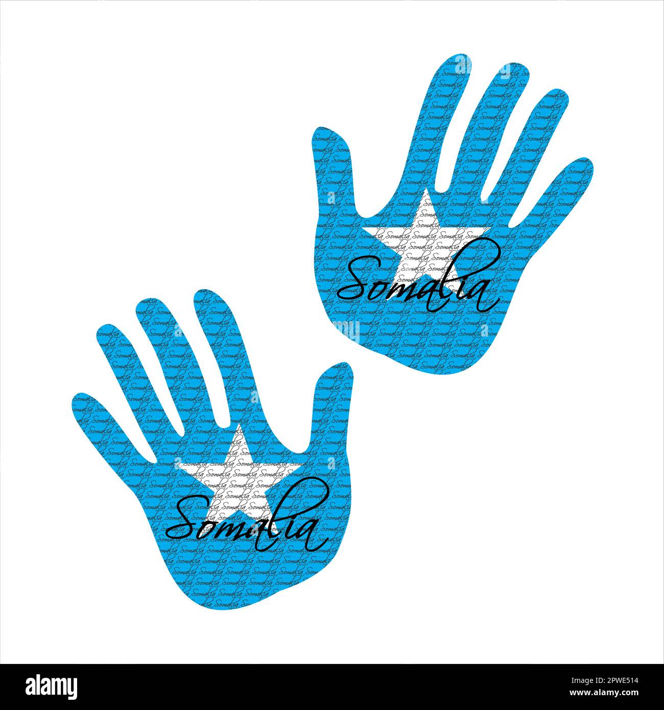 Hand drawn vector illustration with somalia flag pattern great for ...