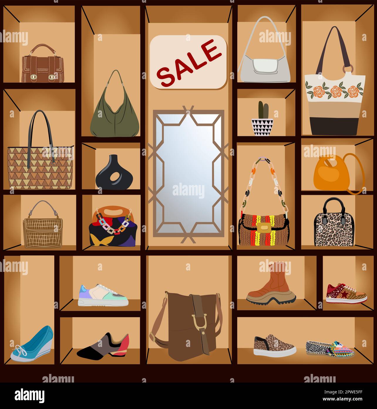 Shoes display Stock Vector Images Alamy
