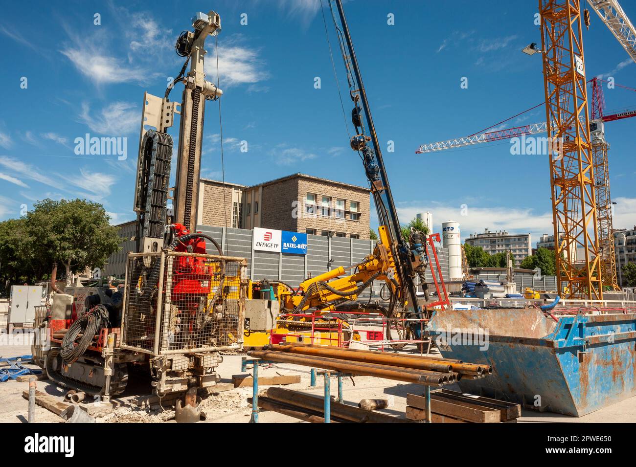 Paris, France, Construction Site, Grand Paris Project, Porte de Clichy