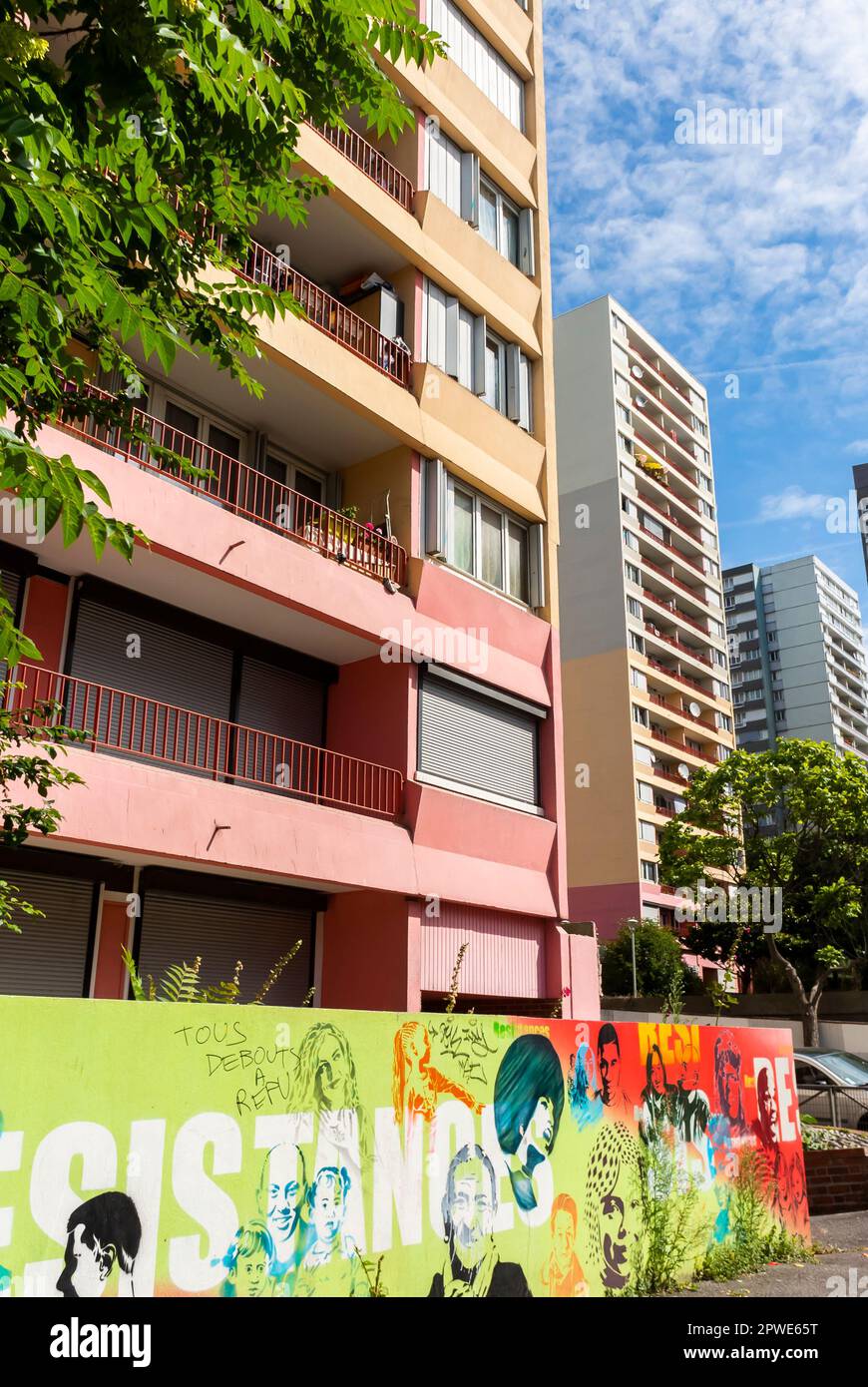 Bagnolet, France, Public Housing, Apartment 1960s Buildings, HLM in