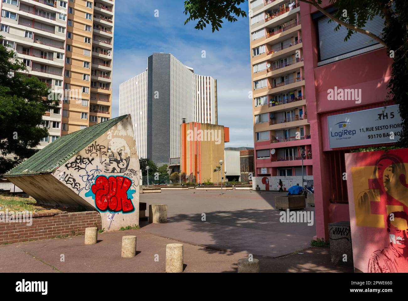 Bagnolet, France, Public Housing, Apartment Buildings, HLM in Paris