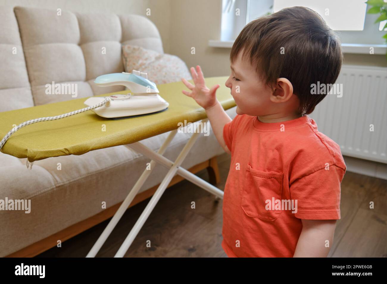 Child left without supervision may get burned or hurt as the baby plays ...