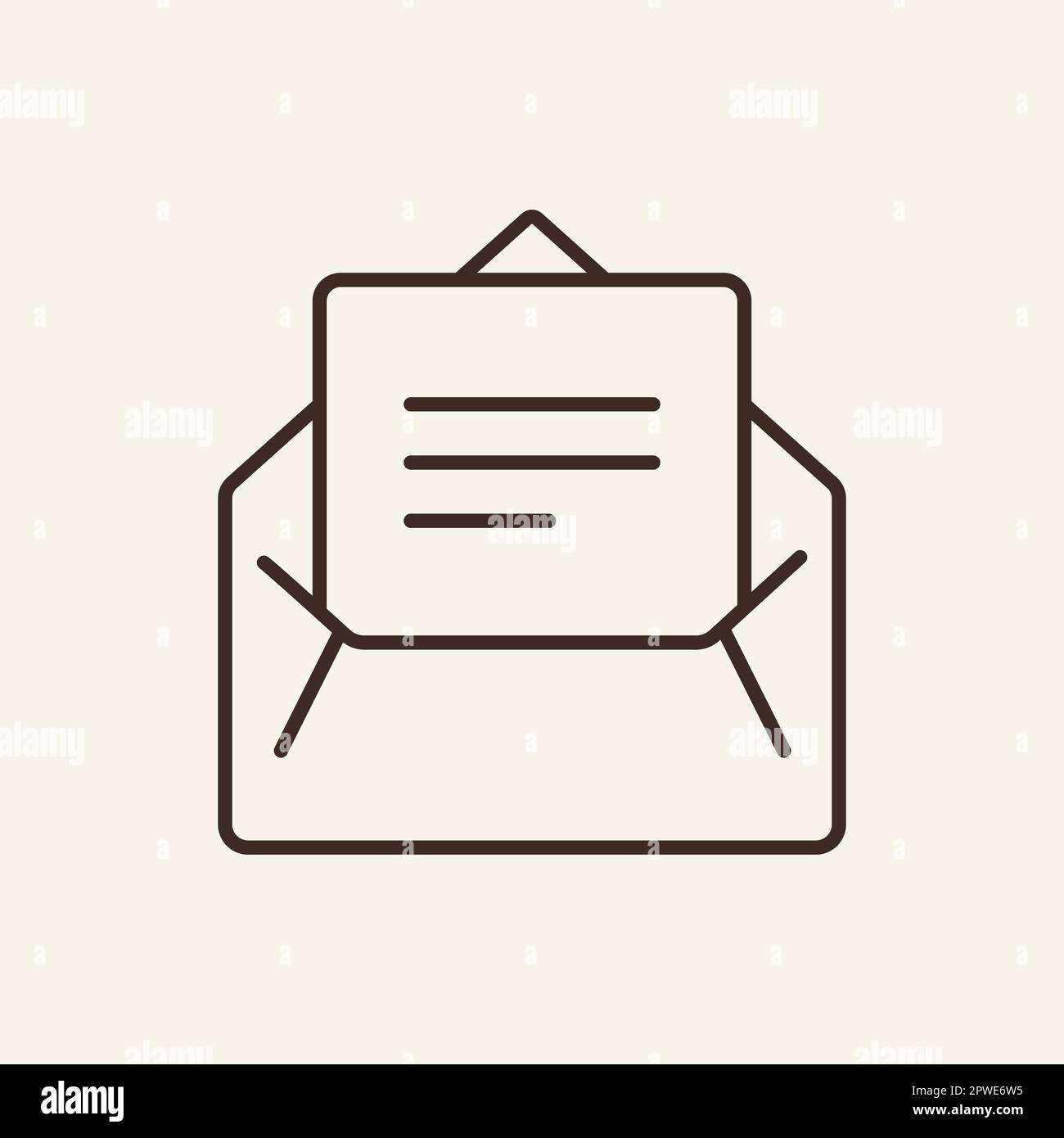 Letter line icon Stock Vector Image & Art - Alamy