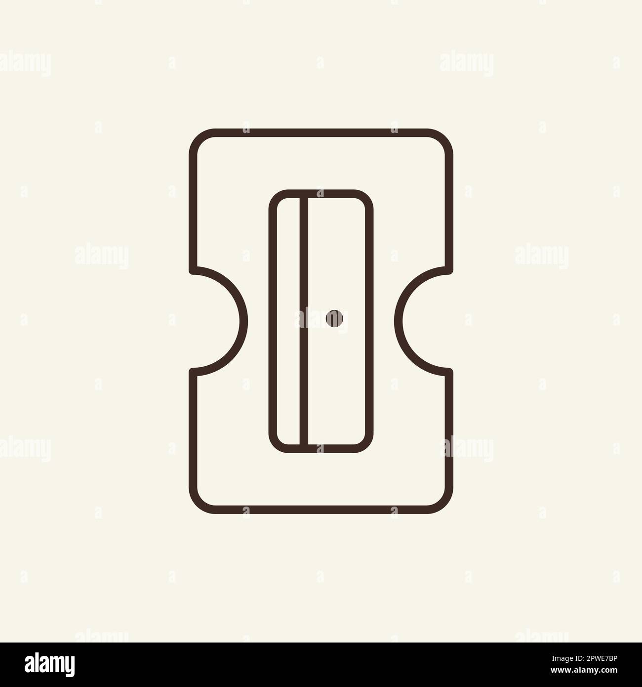 Sharpener line icon Stock Vector