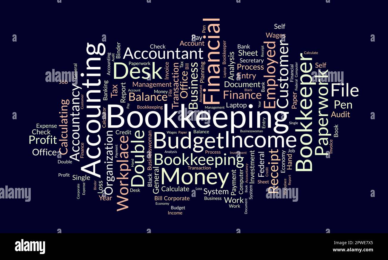 Premium Vector  Word cloud background concept for bookkeeping financial  budget business transaction credit of payment double check vector  illustration