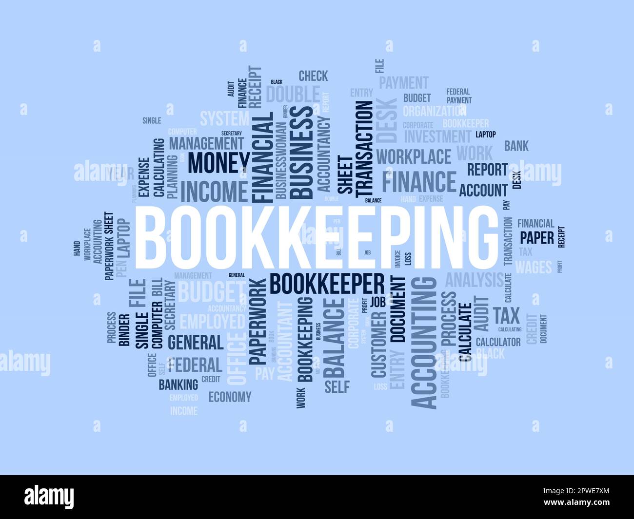 Word cloud background concept for Bookkeeping. Financial budget, business  transaction credit of payment double check. vector illustration Stock  Vector Image & Art - Alamy