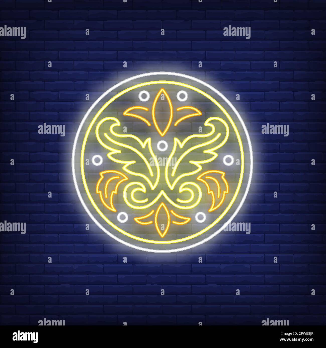 Circular realistic neon sign hi-res stock photography and images - Alamy