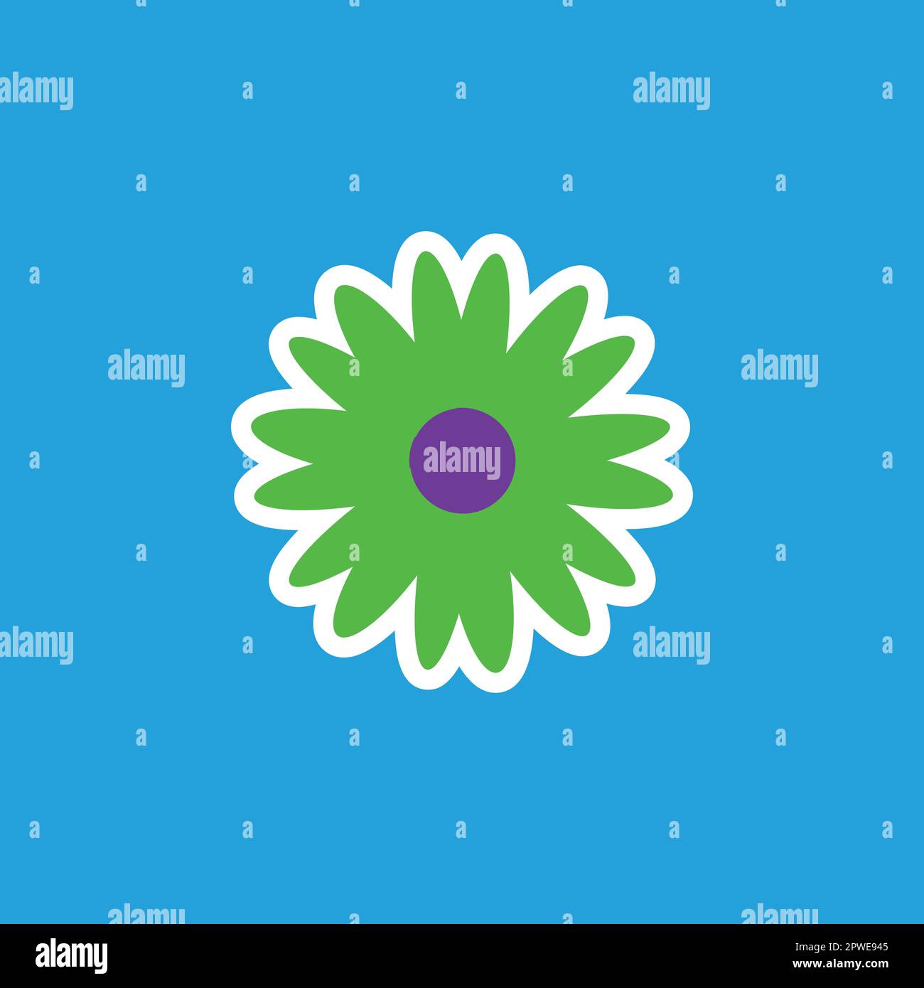 funny groovy playful flower in Y2K style. Hippie trendy flower card