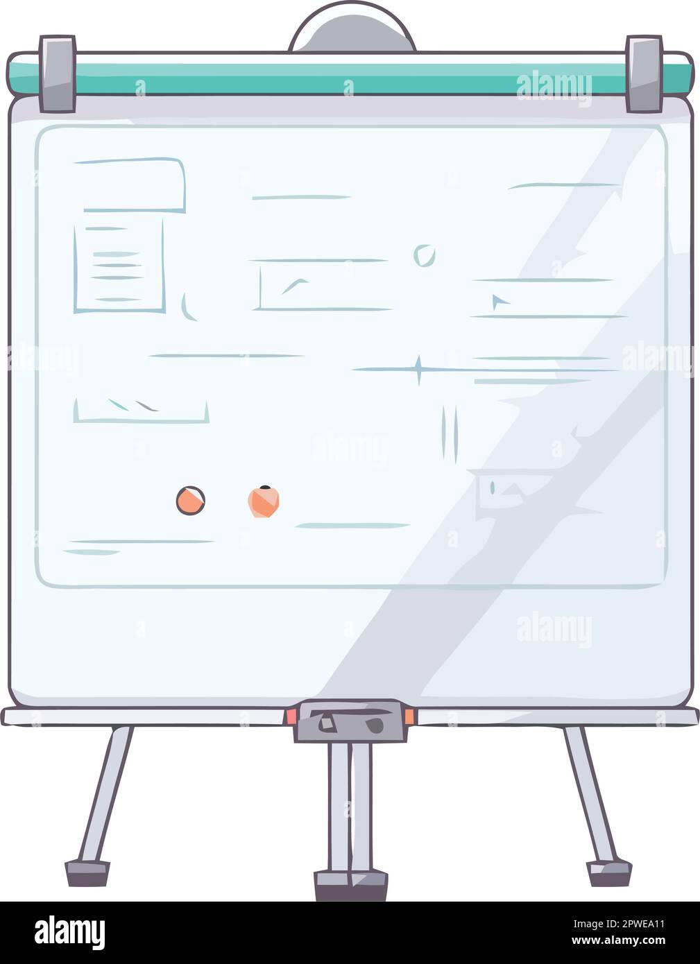 Modern education paperboard for teaching presentation Stock Vector