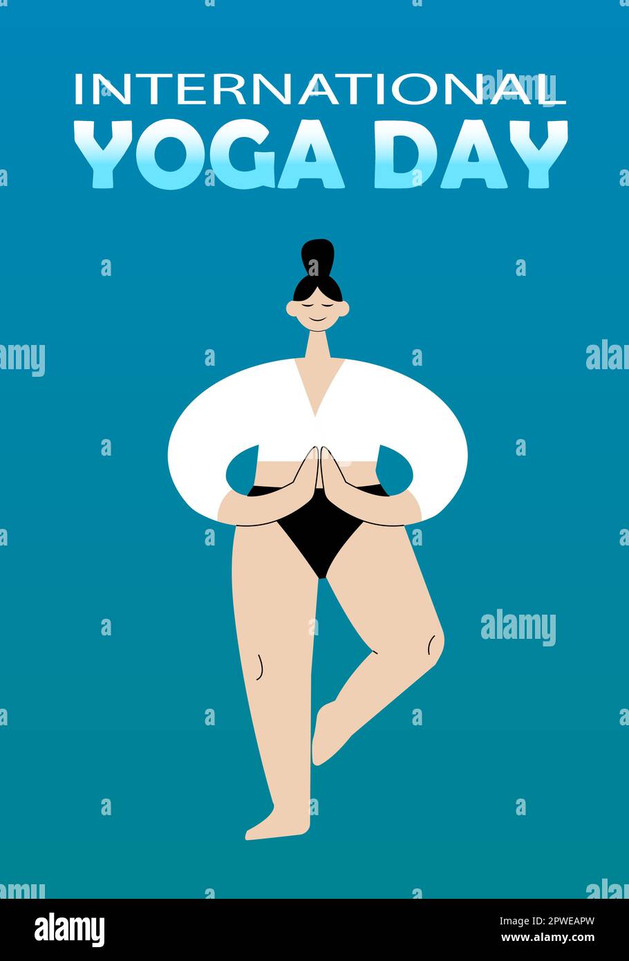 International yoga day. Yoga body posture, group of Woman practicing