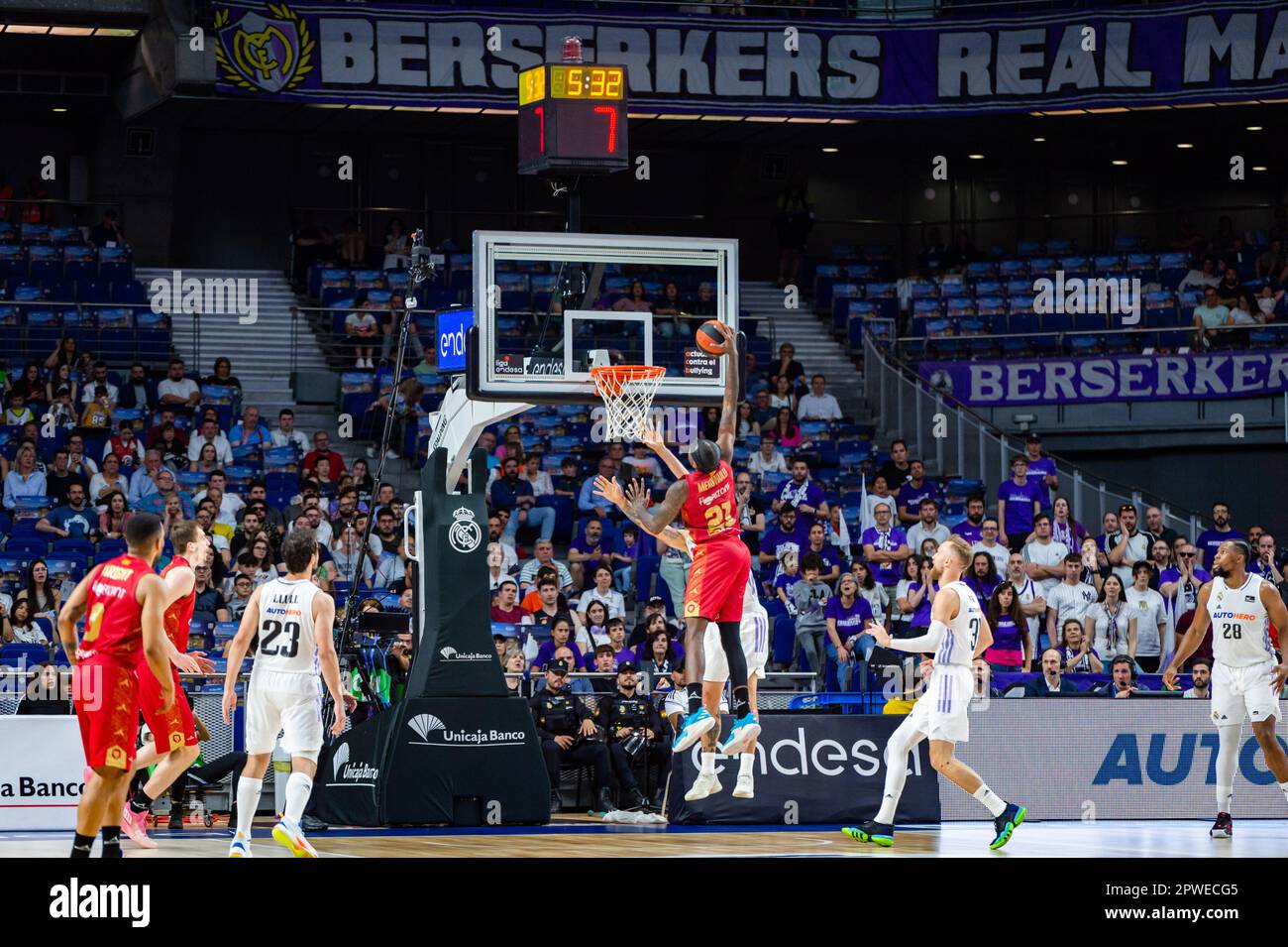 Spanish professional basketball player for the Denver Nuggets of the  National Basketball Association (NBA) Juan hernangomez, jumps to score at  the fir Stock Photo - Alamy