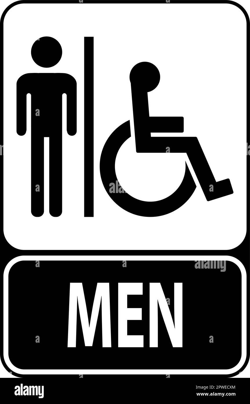 Symbol Bathroom Sign Restroom With man Sign Stock Vector Image & Art ...