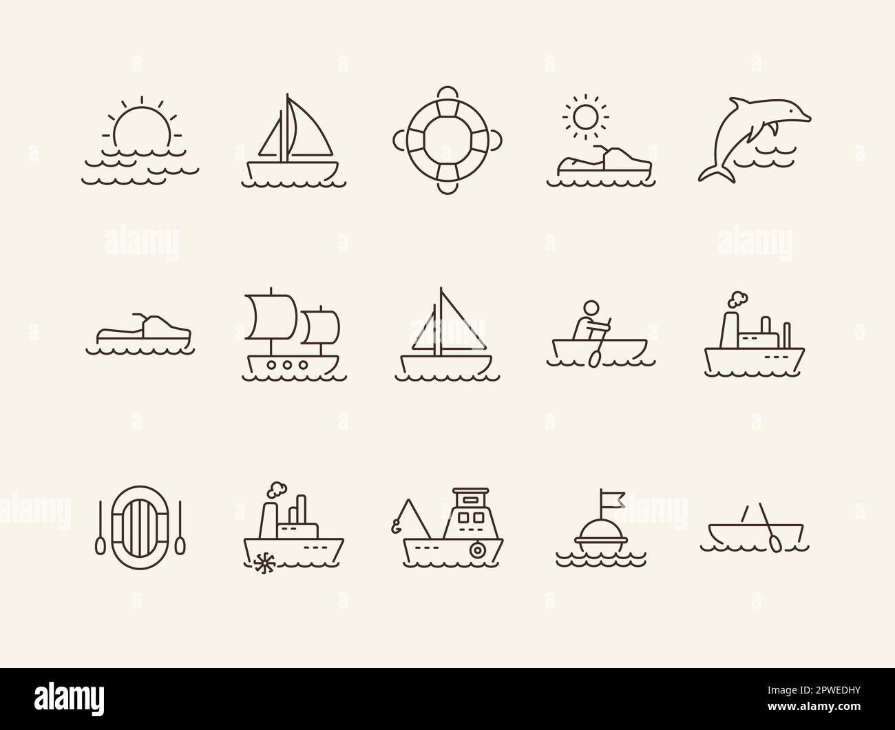 Drawing sailing boat buoy Stock Vector Images - Alamy