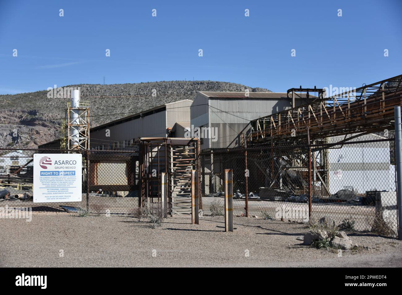 Hayden, AZ., U.S.A. 2/18/2023. Founded in 1909 by the Kennecott Copper
