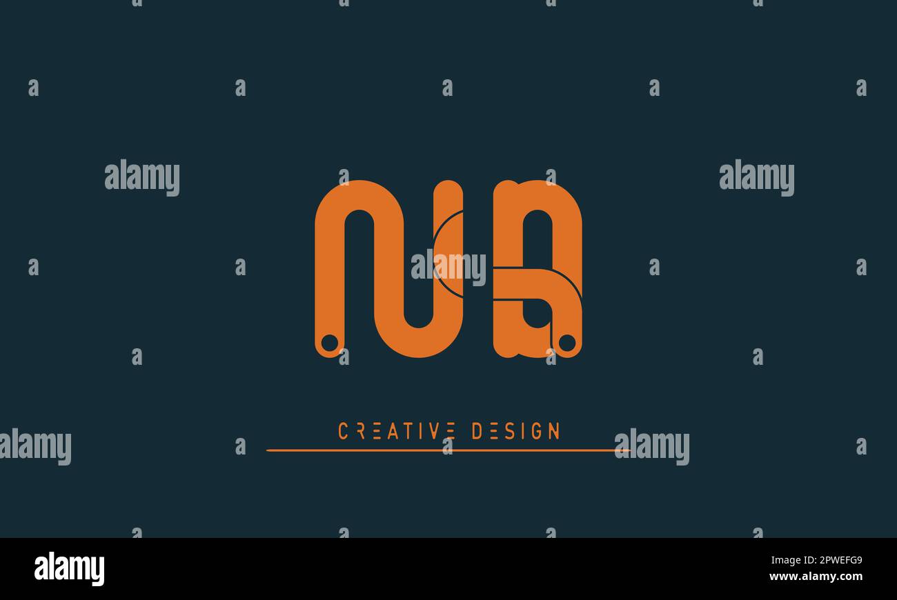 Alphabet letters Modern Creative logo ND , DN Stock Vector