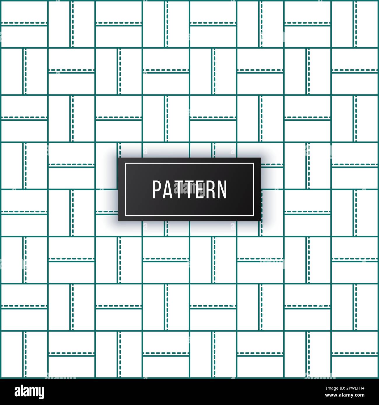 Black and white Brick basket weave pattern background Stock Vector