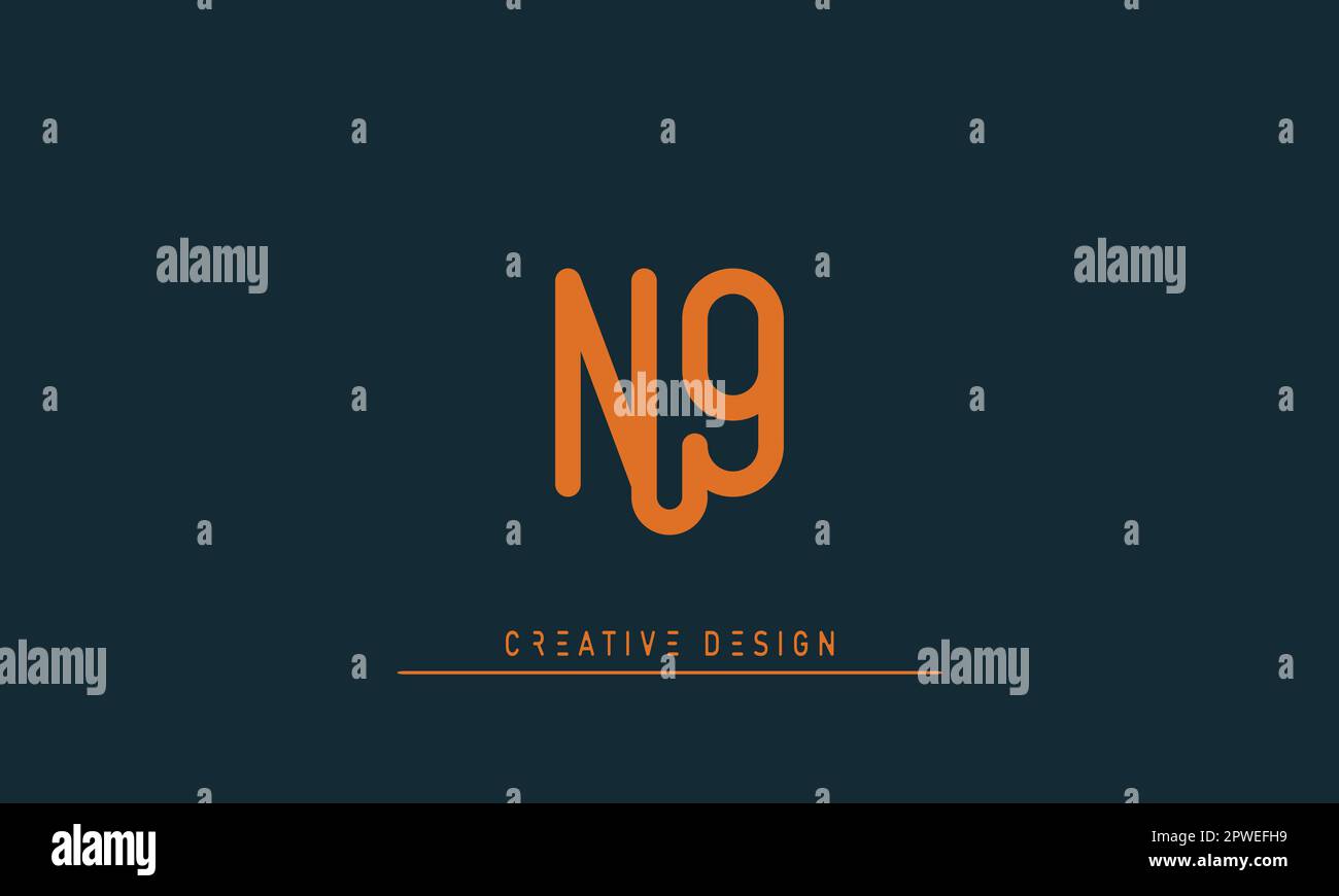Alphabet letters Modern Creative logo NG , GN Stock Vector