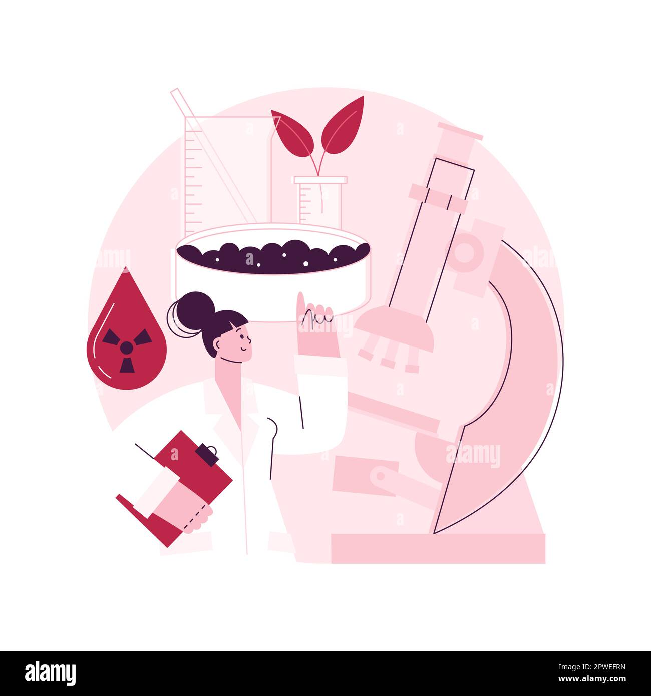 Soil analysis abstract concept vector illustration. Agricultural