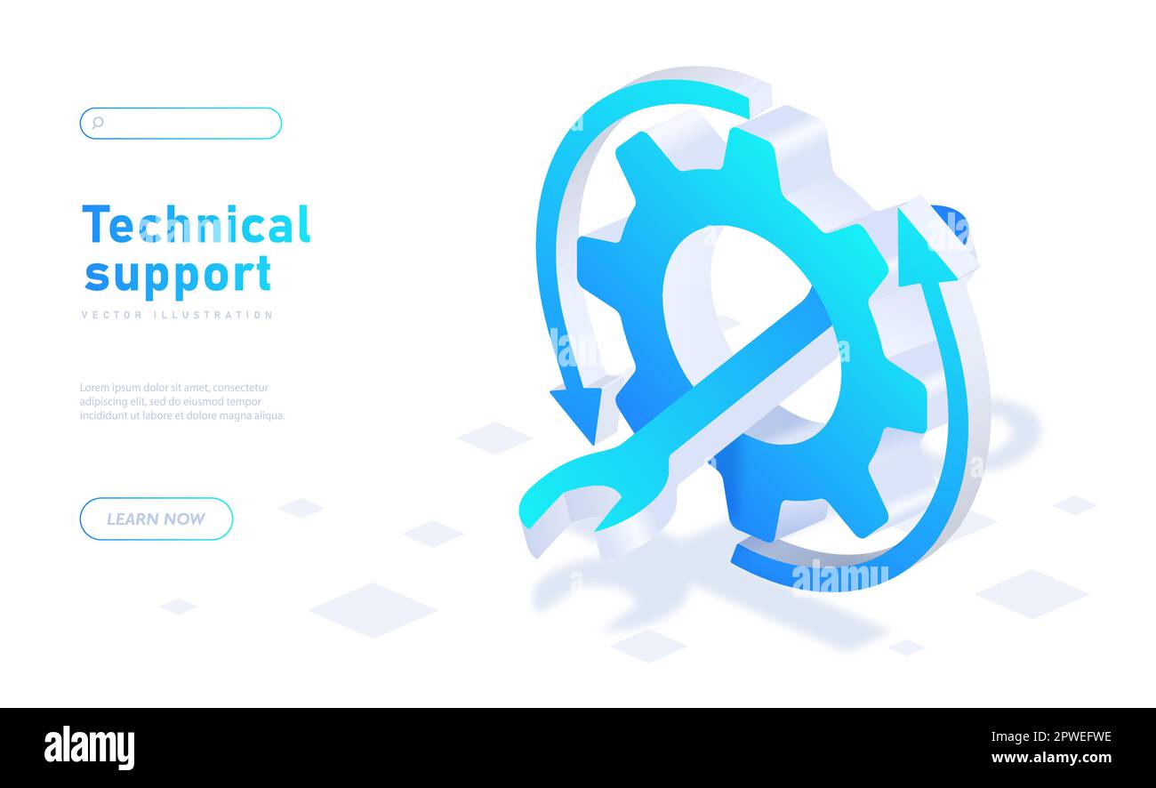 Technical support white banner Stock Vector Image & Art Alamy