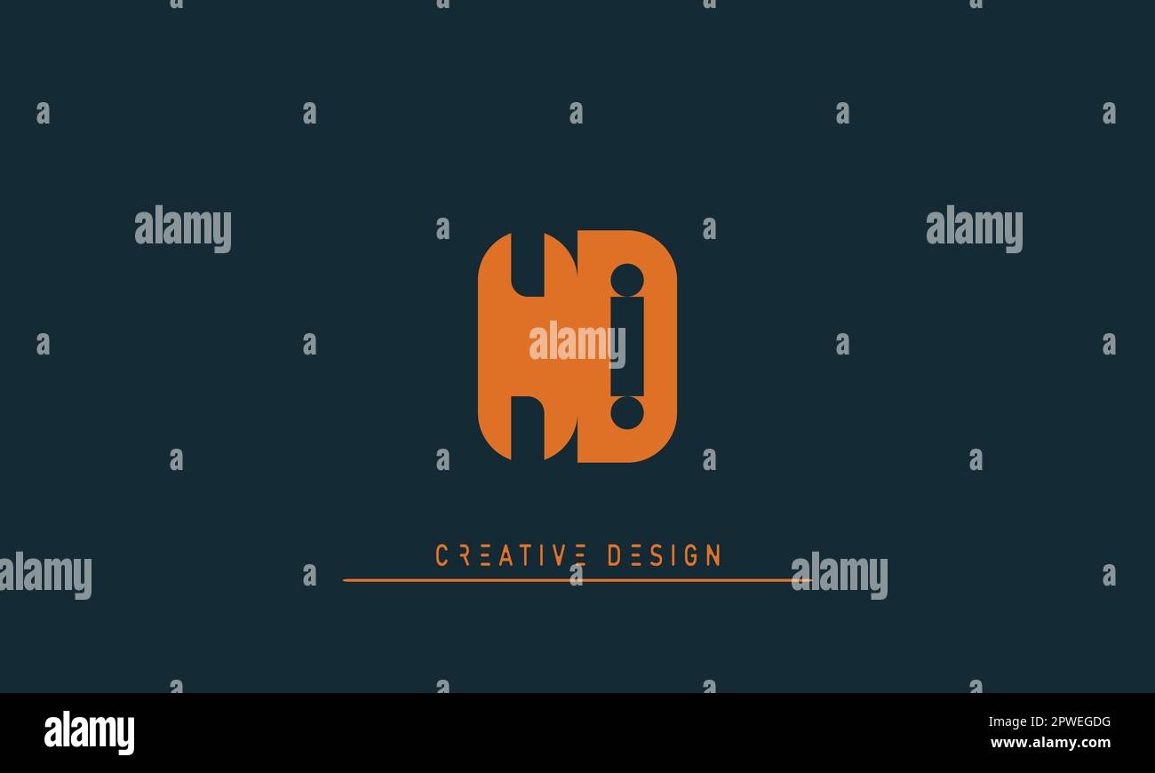 Alphabet letters Modern Creative logo ND , DN Stock Vector