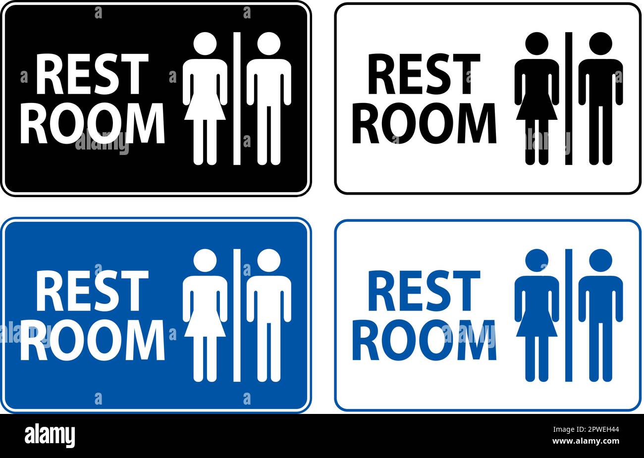 Symbol Bathroom Sign Restroom With Man and Woman Sign Stock Vector ...
