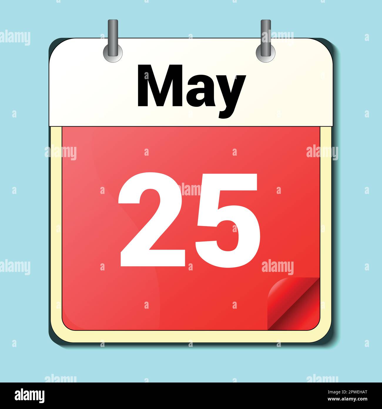 day on the calendar, vector image format, May 25 Stock Vector Image & Art Alamy