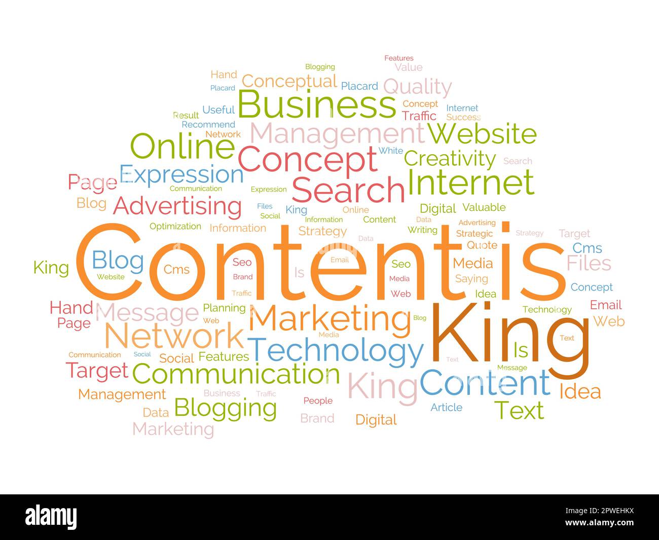 Word cloud background concept for Content is king. Idea optimization ...