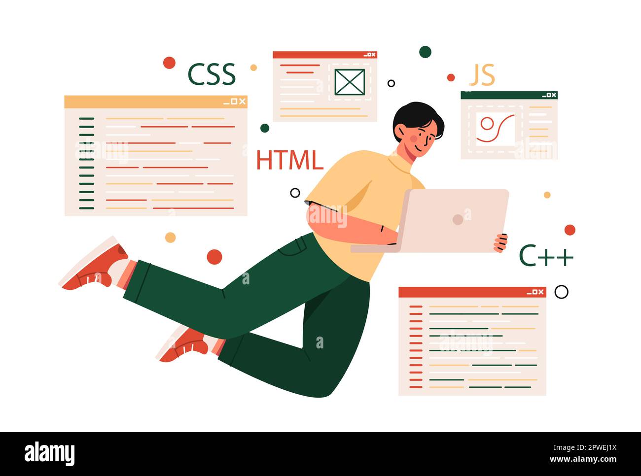 Php programming language laptop code Cut Out Stock Images & Pictures ...