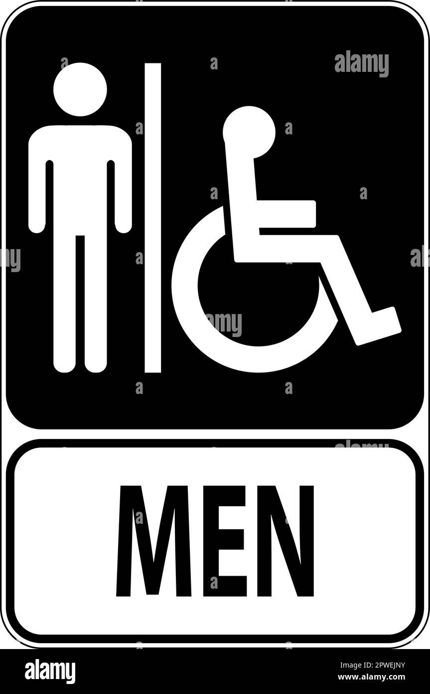 Symbol Bathroom Sign Restroom With man Sign Stock Vector Image & Art