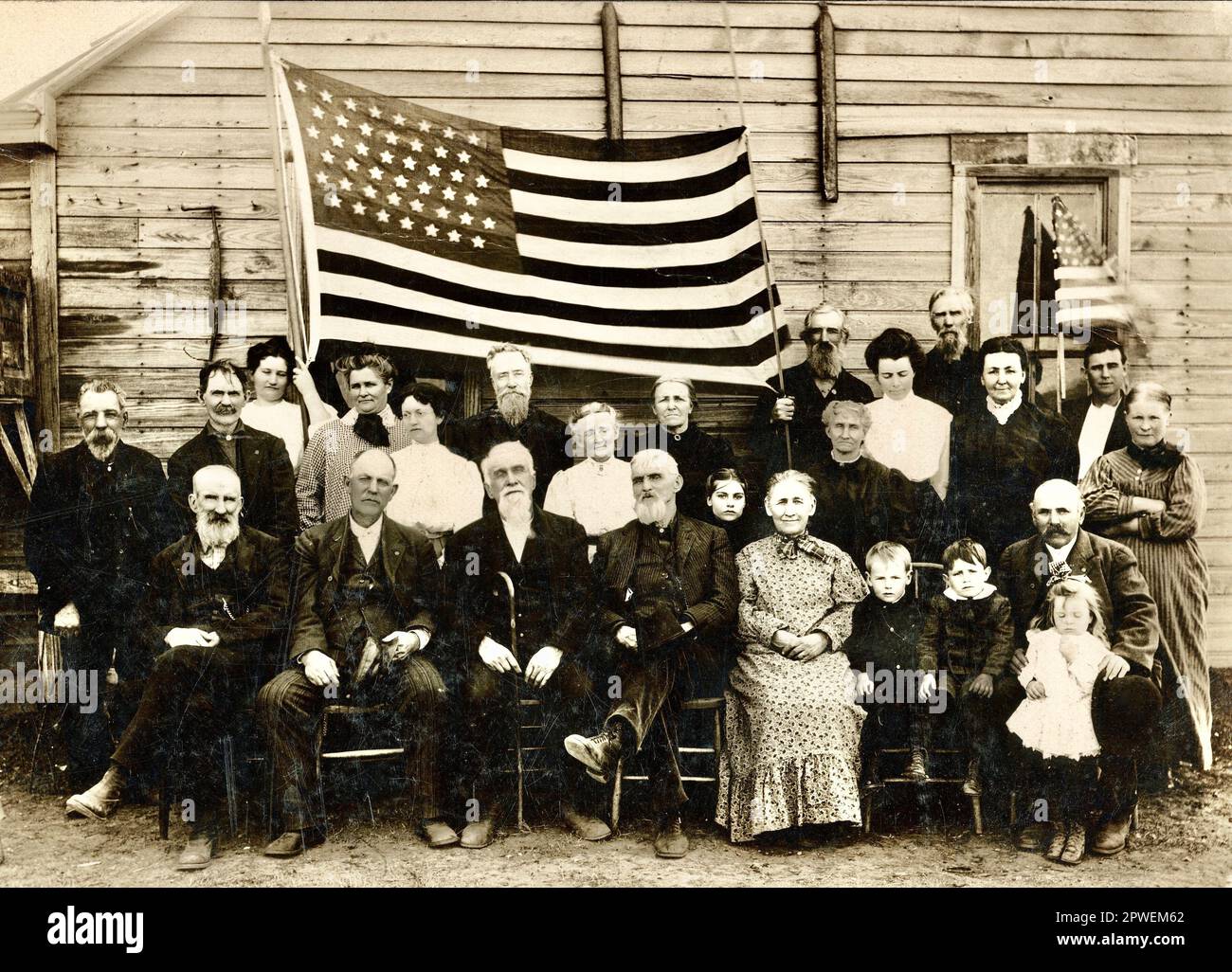 Settlers early 1900s, American Settlers, Westward Expansion, Oklahoma Settlers about 1909 Stock Photo