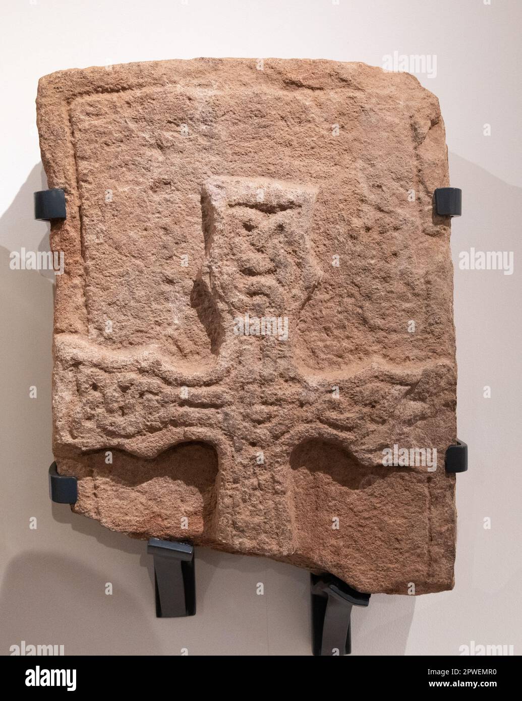 Medieval Grave marker, 9th century, Anglo Saxon gravestone with a cross
