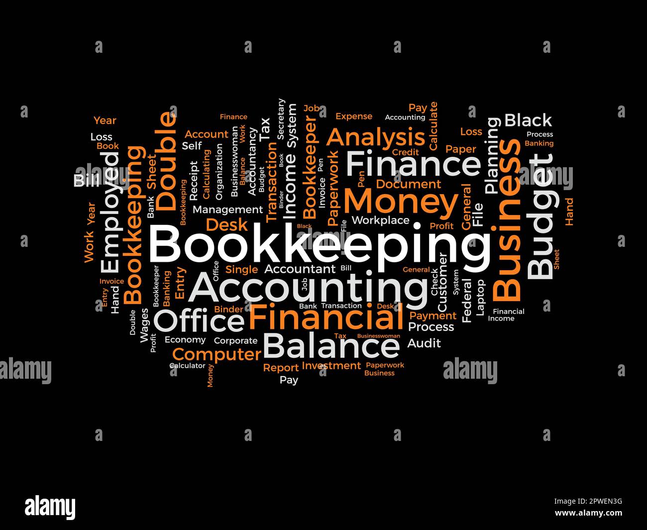 Word cloud background concept for Bookkeeping. Financial budget, business  transaction credit of payment double check. vector illustration Stock  Vector Image & Art - Alamy