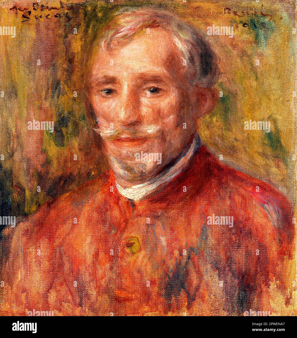 Portrait of F&eacute;lix Hippolyte-Lucas by Pierre-Auguste Renoir. Original from Barnes Foundation. Stock Photo