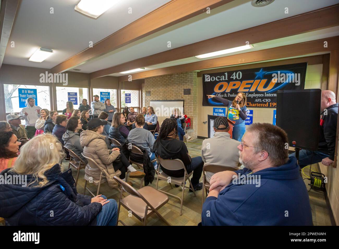 Rochester, Michigan, USA. 29th Apr, 2023. Union chief steward Danielle