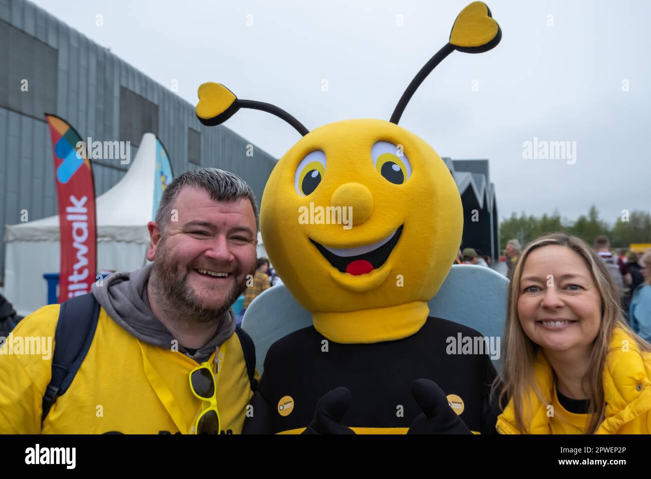 Glasgow, Scotland, UK. 30th April, 2023. At the Riverside Museum near the start of Kiltwalk