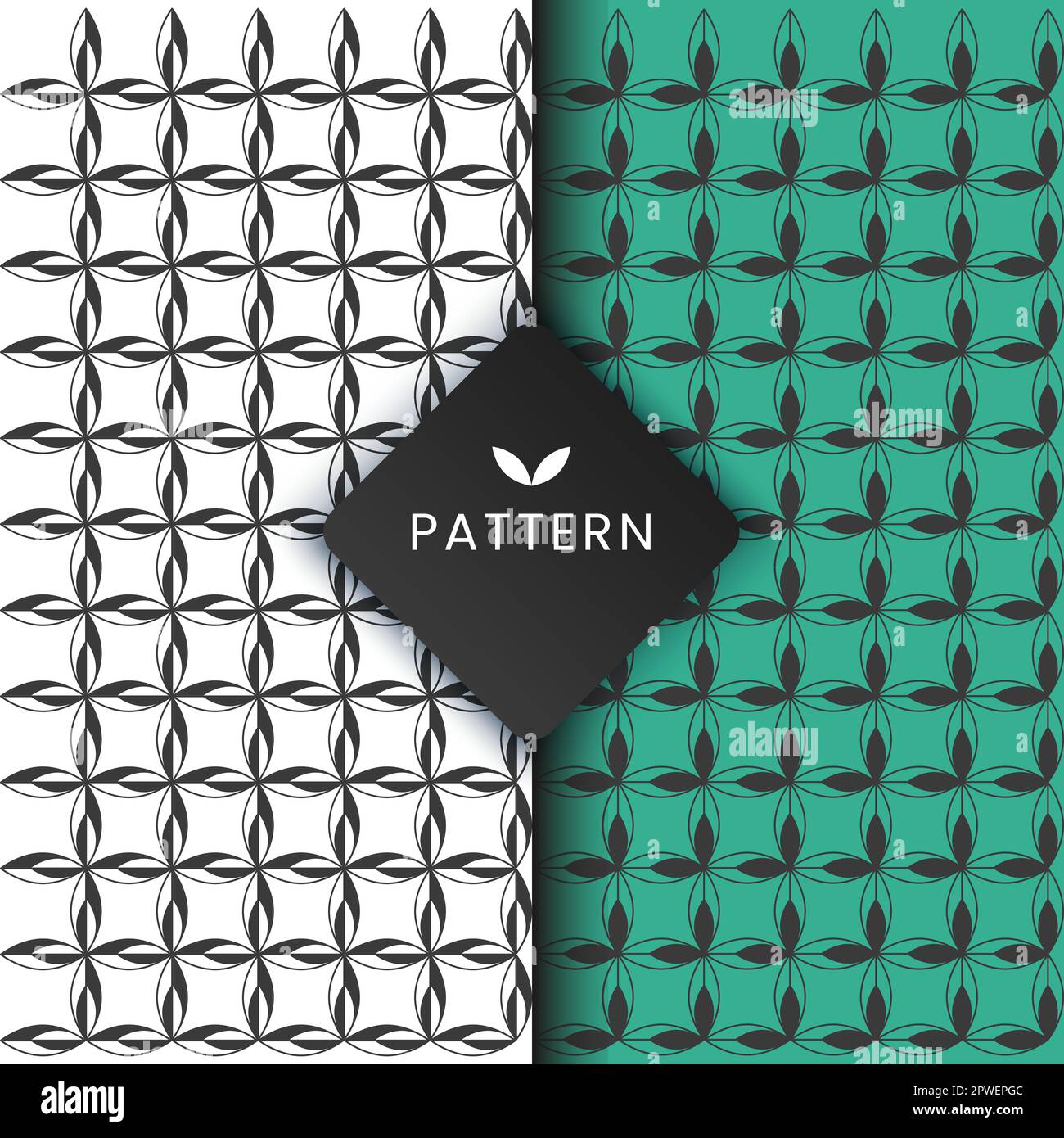 Abstract flowerish geometric shapes seamless patterns background Stock Vector