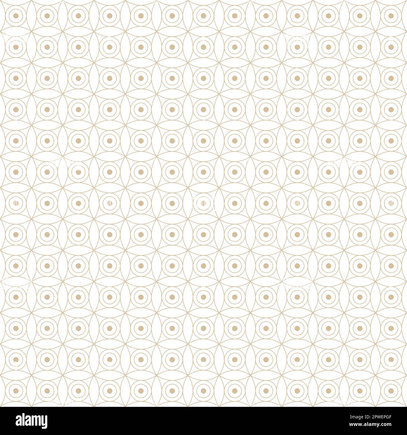 Organic geometric seamless pattern with circles and dots Stock Vector