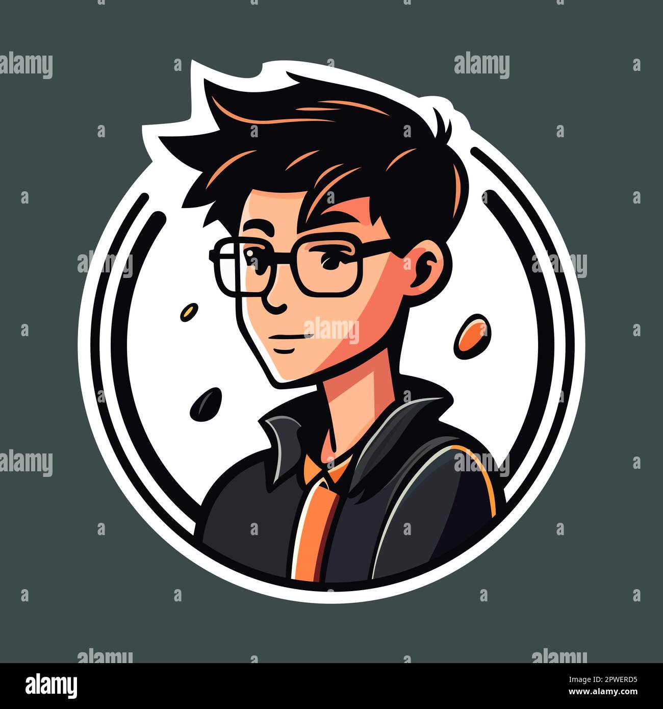 Student avatar illustration. Simple cartoon user portrait. User profile  icon. Youth avatar. Vector illustration Stock Vector Image & Art - Alamy